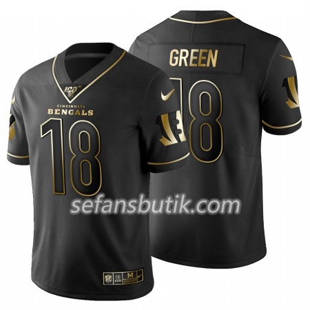 Cincinnati Bengals Tröjor A.J. Green 18 Nike Svart Golden Edition 100th - Herr Cincinnati Bengals Tröjor A.J. Green 18 Nike Svart Golden Edition 100th - Herr